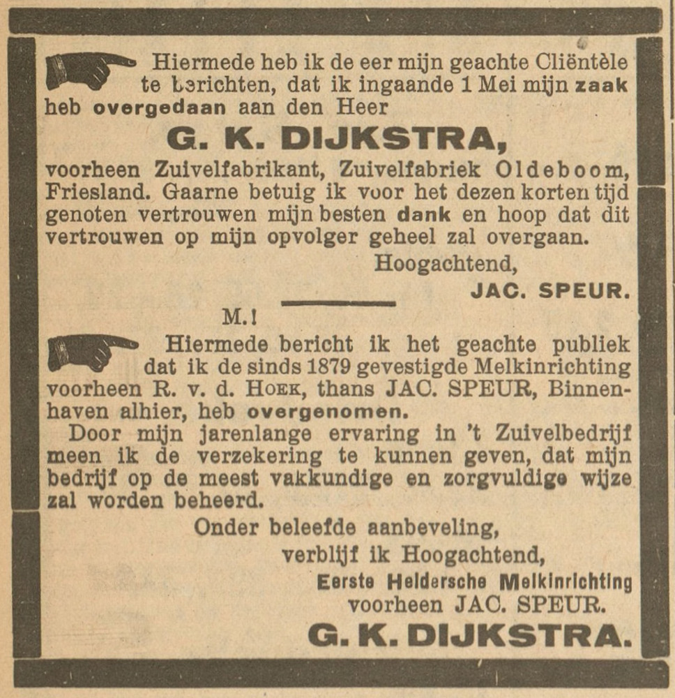 EHMI advertentie 1929